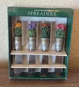 NIB VTG Boston Warehouse Spreaders, 1999, Flower Pot Gardening Florist, Knife - Picture 1 of 11