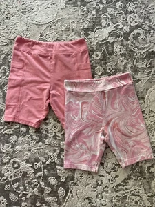 Pink Girls’ Stretchy Shorts Set - Solid & Swirl Design Carter’s Size 8 - Picture 1 of 3