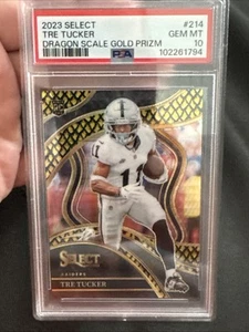 2023 Select Tre Tucker #214 Dragon Scale Gold Prizm /10 Rookie PSA 10 - Picture 1 of 3