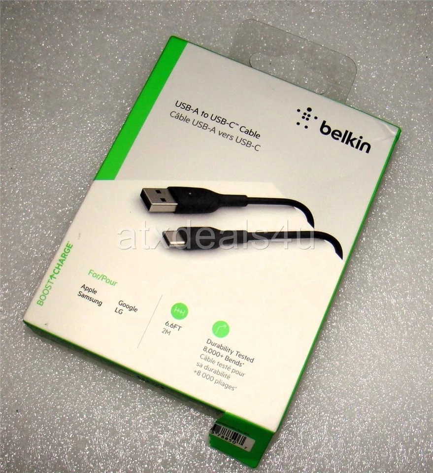 Belkin CAB001 USB-A to USB-C Cable 6FT New - Image 1 of 1