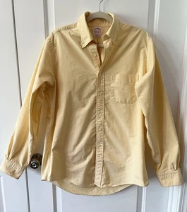Brooks Brothers Makers & Merchants 1960s Vintage Supima OCBD | Yellow Size 16-35 - Picture 1 of 7