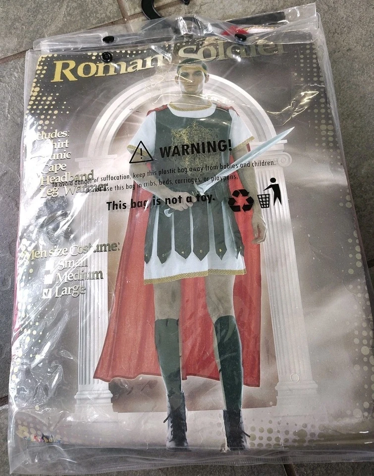 Disfraz de Soldado Romano Gladiador Guerrero Espartano Centurión Halloween Para Hombre Grande Foto 1 de 4