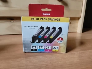 Genuine Canon 271 Ink Tanks 4-Pack Black Cyan Magenta Yellow CLI-271 - Picture 1 of 7