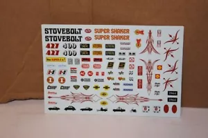 AMT 1964 Chevy Impala 409 Super Shaker Waterslide Decals, 1:25, New Sheet - Picture 1 of 2