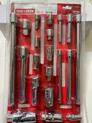 NEW Craftsman 20-PC Drive Tool Accessory Set. 1/4, 3/8, 1/2 inch drives. - Image 1 of 3