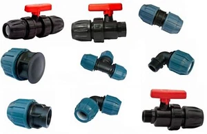 Tubo de PE atornillado acoplamiento agua potable DVGW / KIWA / 16 BAR / 20/25/32  - Imagen 1 de 16