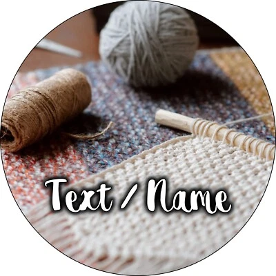 Makrame eßbar Tortenaufleger Party Deko personalisiert Wunschtext Handmade - Bild 1 von 4