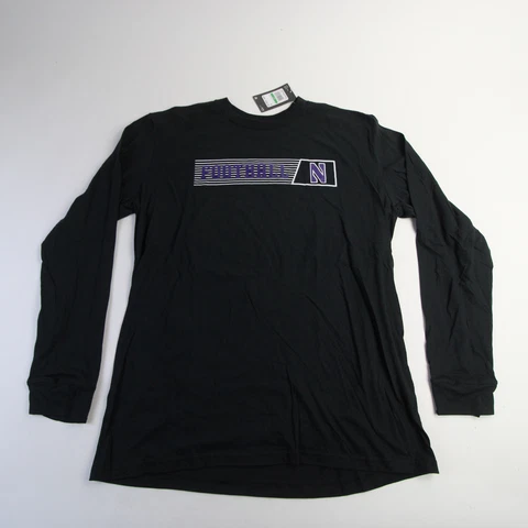 Northwestern Wildcats Under Armour Long Sleeve Shirt Men's Black New Cover
