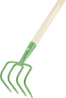 FLORAWORLD Feld- und Gartenhacke 4 Zinken mit Stiel