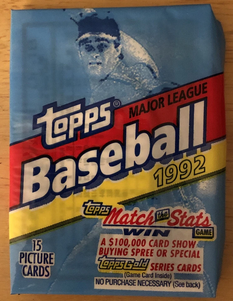1992 Topps Baseball Wax Pack Lee Stevens Angels (вверху) Mike Witt Yankees (сзади) - Изображение 1 из 2