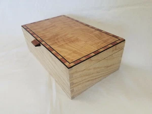 Swamp Ash Jewlery/Valet w/ Curly Maple panel - Picture 1 of 8