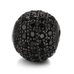 Round Ball Spacer Beads - Zircon Charms Bead Bracelet Making Jewelry Bead 5pcs - Picture 1 of 43