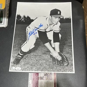 Eddie Mathews Signed Boston Braves 11x14 Photo JSA /Coa - Picture 1 of 3