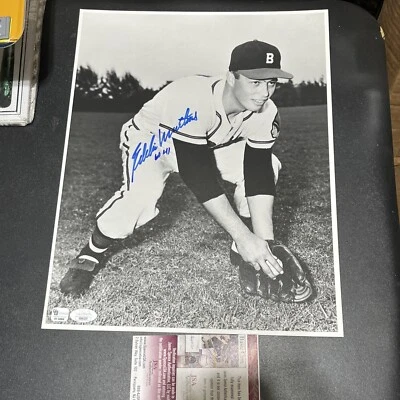 Eddie Mathews Signed Boston Braves 11x14 Photo JSA /Coa - Image 1 of 3