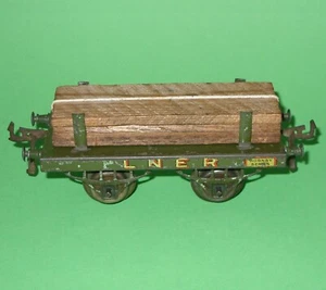 Hornby Spur O / LNER Flachwagen mit Holzladung - Bild 1 von 6
