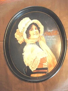 Vintage 1972 Betty Girl Bonnet Coca Cola Serving Tray 15" x 12" - Picture 1 of 4