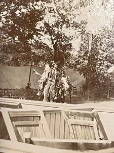c.1895 Native American Indian Sioux horse cabinet card photograph Ocean View - Picture 1 of 5