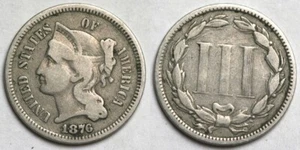 1876 Three Cent Nickel - Picture 1 of 1