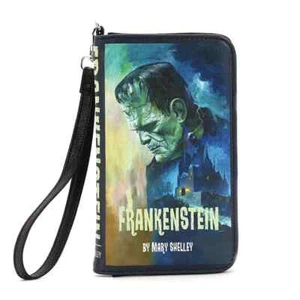 Frankenstein Monster portafoglio donna Halloween horror film gotico zombie zip regalo - Foto 1 di 4