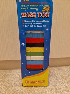 48Pcs Tower Wooden Blocks Game Kids Colourful Stacking Building Family Fun Block - Picture 1 of 7