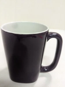 Tazza da tè caffè Rachael Ray rotonda e quadrata prugna con interno bianco 14 oz H019 - Foto 1 di 5