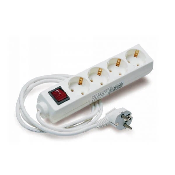  BASE MÚLTIPLE CON INTERRUPTOR 4 TOMAS 1,4 METROS TAYG REGLETA ENCHUFE - Imagen 1 de 1