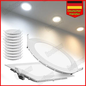 10x LED Einbau Panel Einbaustrahler Deckenleuchte Einbauleuchte Ultraslim Flach - Bild 1 von 11