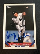 Jerry Nielsen Signed 1993 Topps Card Auto New York Yankees Rookie Autograph COA