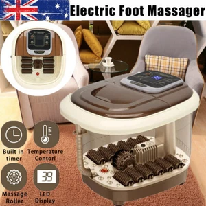Electric Foot Massager 10L Bubble Foot Bath Spa Foot Tub Roller Heat Soak Bath - Picture 1 of 14