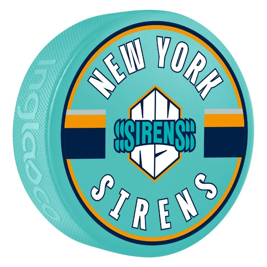 Disco de hockey color temporada New York Sirens PWHL 2024-2025 - NUEVO LOGOTIPO Foto 1 de 1