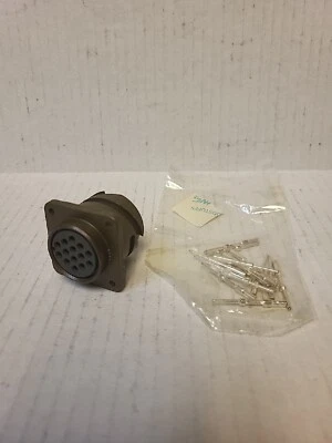 NEW ITTC CA3102E20-27PBF80-05 14 PIN CIRCULAR CONNECTOR W/ CONTACTS - Image 1 of 4