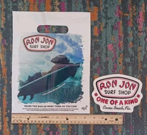 Ron Jon Surf Shop "One of a Kind" Cocoa Beach, Florida Sticker & Store Gift Bag - Picture 1 of 4