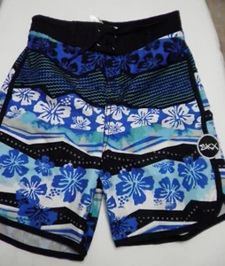 Boys Swim Trunks Size 8 Blue and Black Floral Brand: Sketchers - Picture 1 of 3