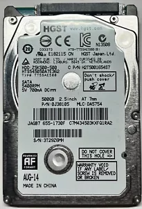 HGST 500GB Laptop HDD - Picture 1 of 2