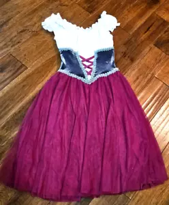 Cosplay Peasant Costume Burgandy Medieval Renaissance Dress Built in Undies XS/S - Picture 1 of 8