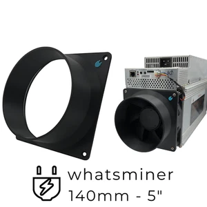 140mm to 5 Inch - Fan Shroud Adapter Crypto ASIC Miner Silencer Whatsminer M50S - Picture 1 of 2