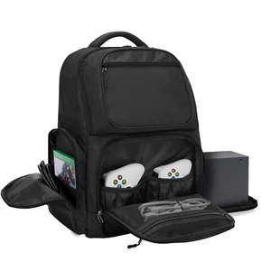 Travel Backpack Compatible with Xbox Series X Carrying Case Game Storage Bag wit - Picture 1 of 8