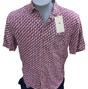 Tommy Bahama Pacific Geos Java rot Button-Down Herrenhemd Größe wählbar neu mit Etikett $ 125 - Bild 1 von 2