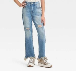 Girls 10 High Rise Mini Mom Jeans Destroyed/Distressed NWT - Picture 1 of 8