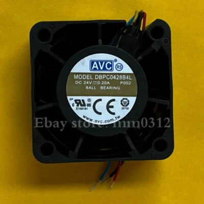 AVC DBPC0428B4L 4028 4CM 24V 4 wire PWM ultra-high speed inverter waterproof fan - Image 1 of 2