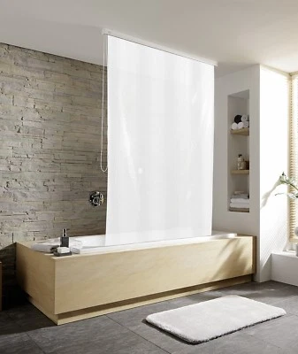 KLEINE WOLKE Duschrollo incl. Alu-Kassette  >uni-weiß< 134/128x240 cm   - Bild 1 von 2