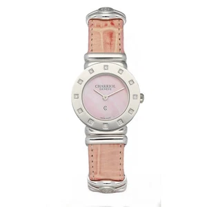Charriol ST.Tropez 01.6449 Pink Diamond MOP Dial Sterling Quartz Women's Watch - Picture 1 of 6