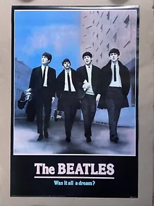 Póster de The Beatles Was It All A Dream vintage recuerdos de música pop 1988 Apple - Imagen 1 de 9