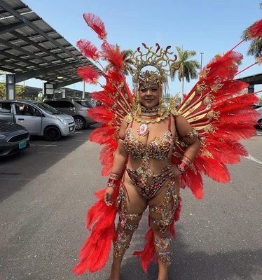 Red FRONTLINE Carnival Costume - Image 1 of 4