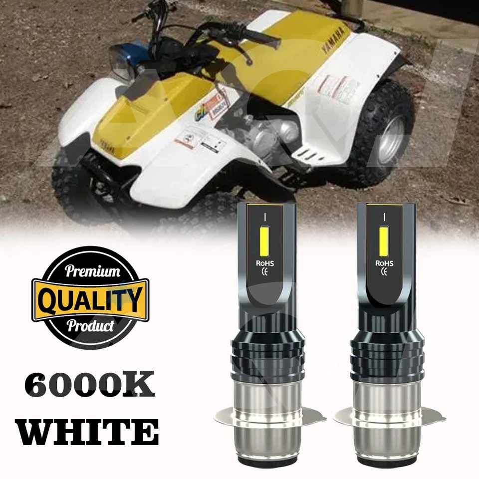 For Yamaha Champ 100 1987-1991 - LED Headlight 6000K Super White Light Bulbs - Изображение 1 из 4
