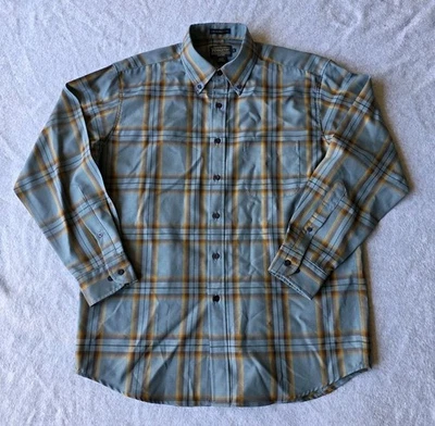 Pendleton Sir Pendleton Wool Shirt Mens L Blue/Tan Plaid Flannel Button Down - Image 1 of 4