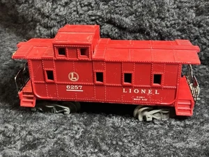 Vintage LIONEL  6257 6557 CABOOSE O Gauge Red Toy Train Car Model Railroad Rail - Picture 1 of 5