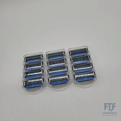 AMAFIT Solimo Herren Rasierklingen 5-fach 12 Stück kompatibel Gillette