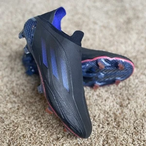Adidas x Speedflow + Plus FG Size 8.5 US Black Laceless Great Condition RARE!!! - Picture 1 of 10