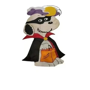 Snoopy Count Snoopula, 2 Sided Halloween Flag, Windsculpts Nylon Vintage - Picture 1 of 7